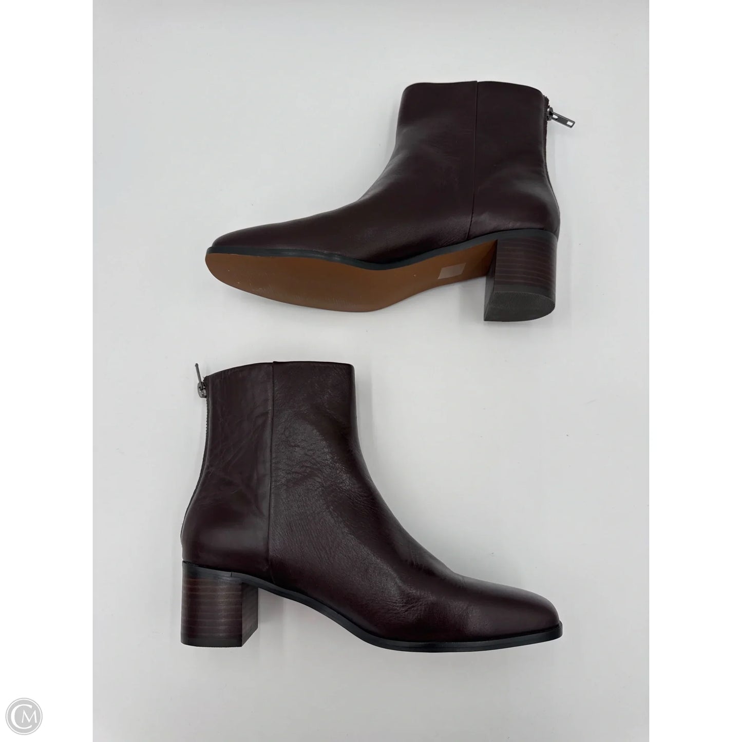Boots Ankle Heels By Madewell In Brown, Size: 8.5