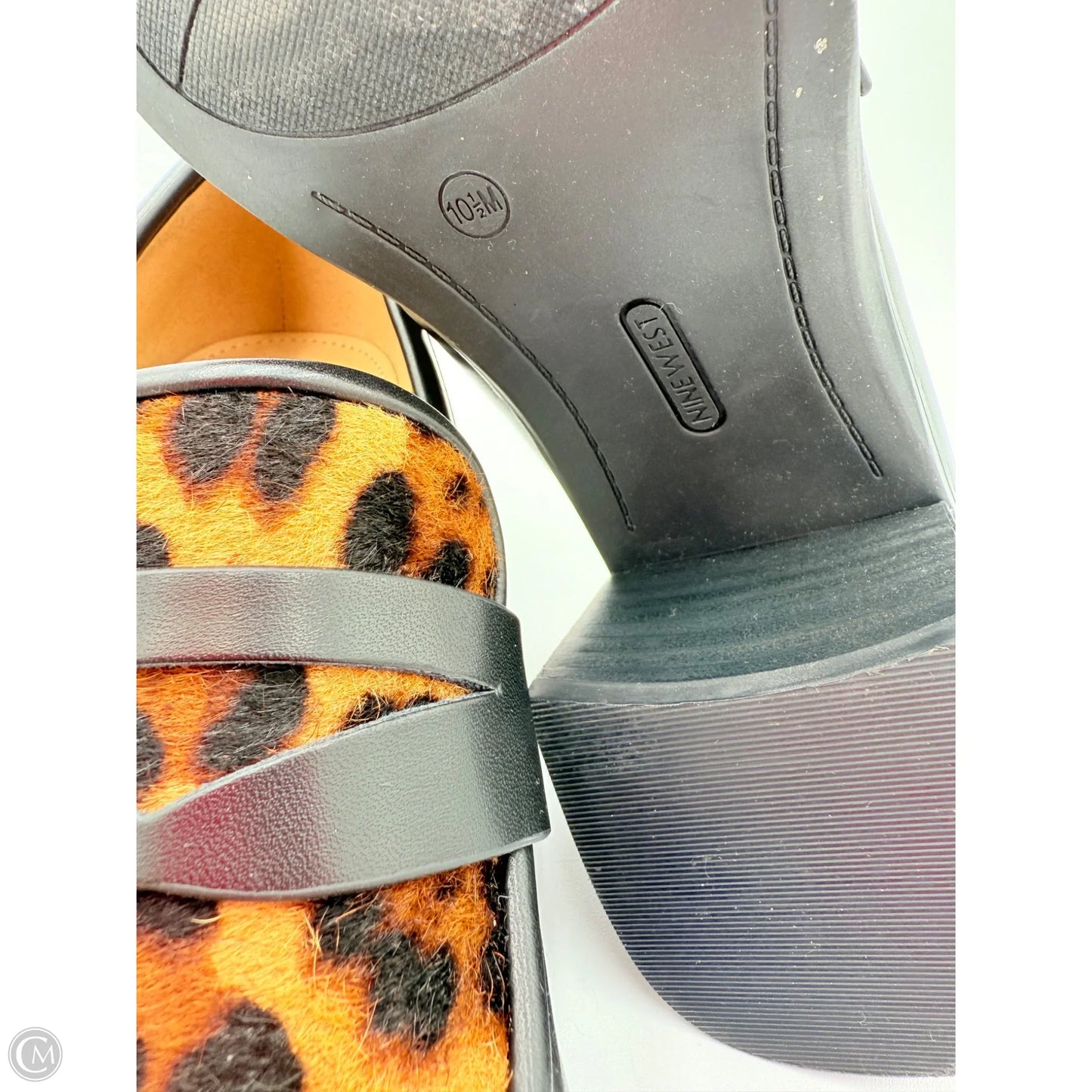 Shoes Heels Block By Nine West In Animal Print, Size: 10.5