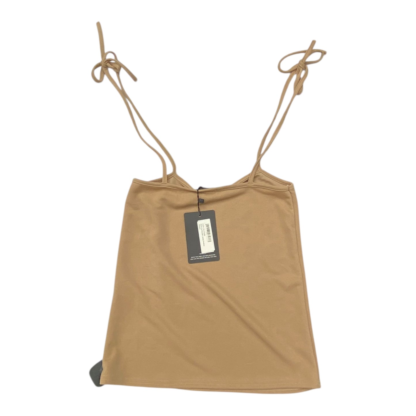 Top Sleeveless By Pretty Little Thing In Beige, Size:Xs