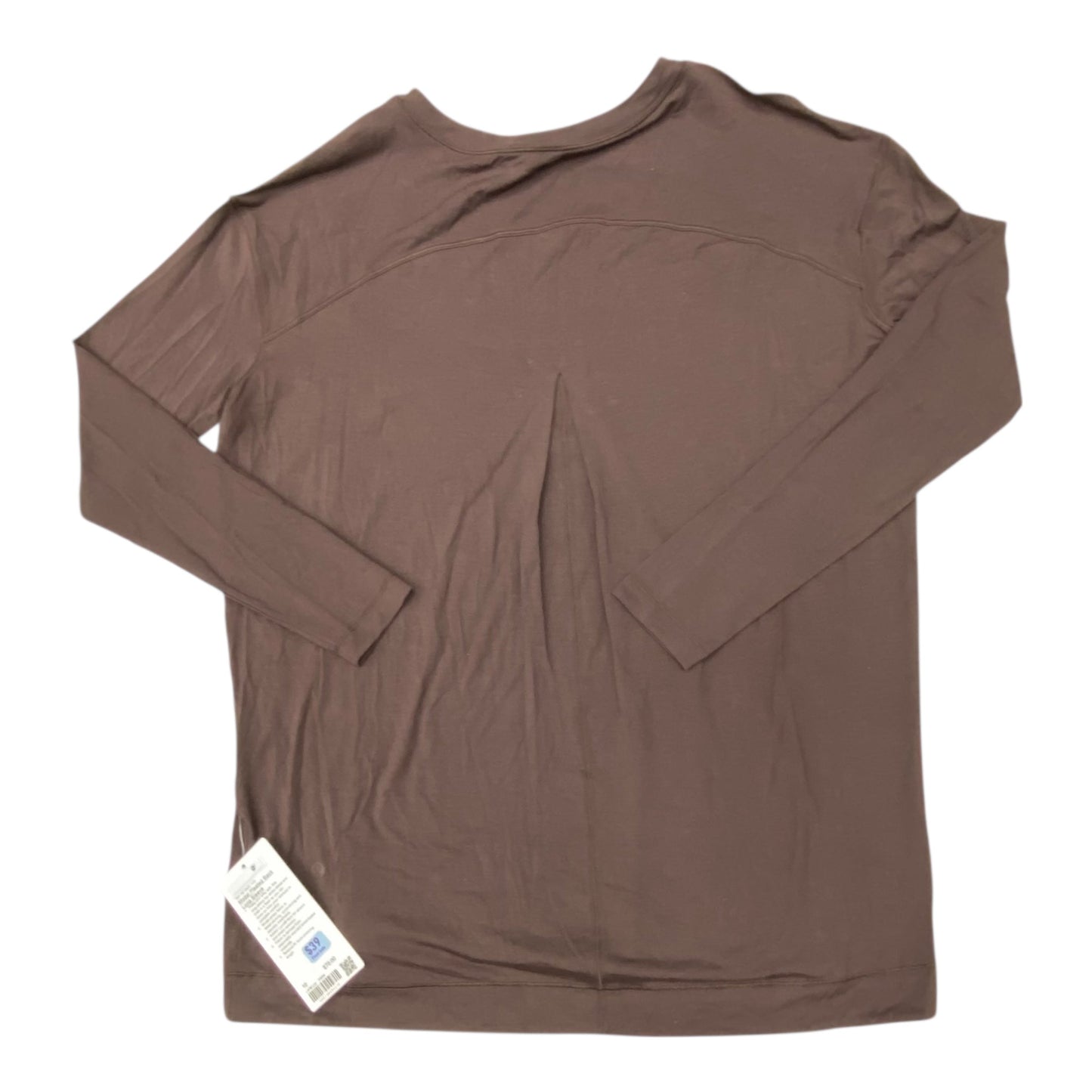 Athletic Top Ls Crewneck By Lululemon In Brown, Size:10