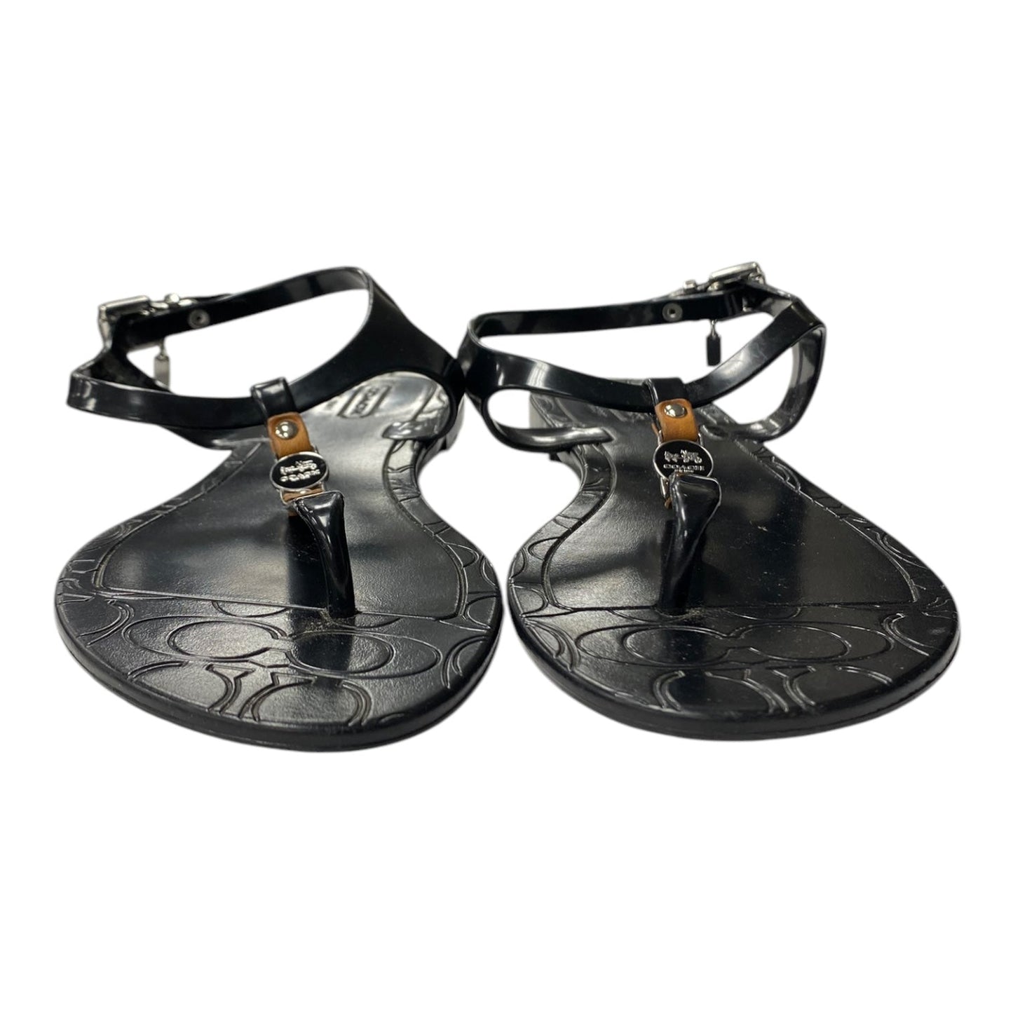 Sandals Designer By Coach In Black, Size:7
