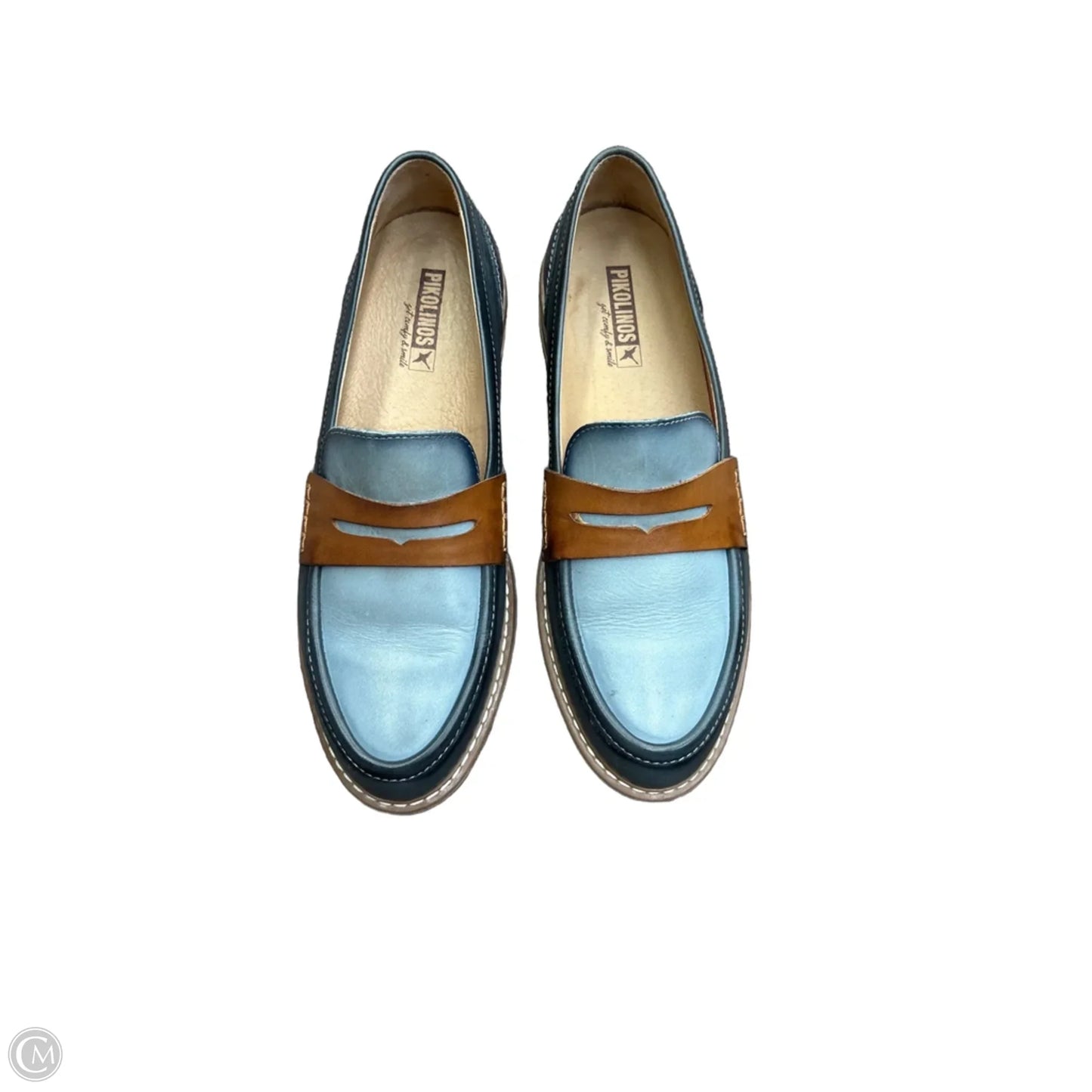 Shoes Flats By Pikolinos In Blue & Brown, Size: 9