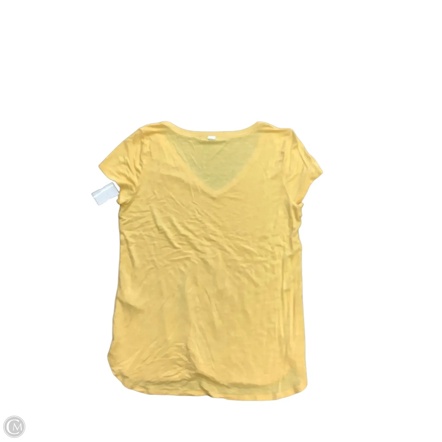 Top Short Sleeve By White House Black Market In Yellow, Size: L