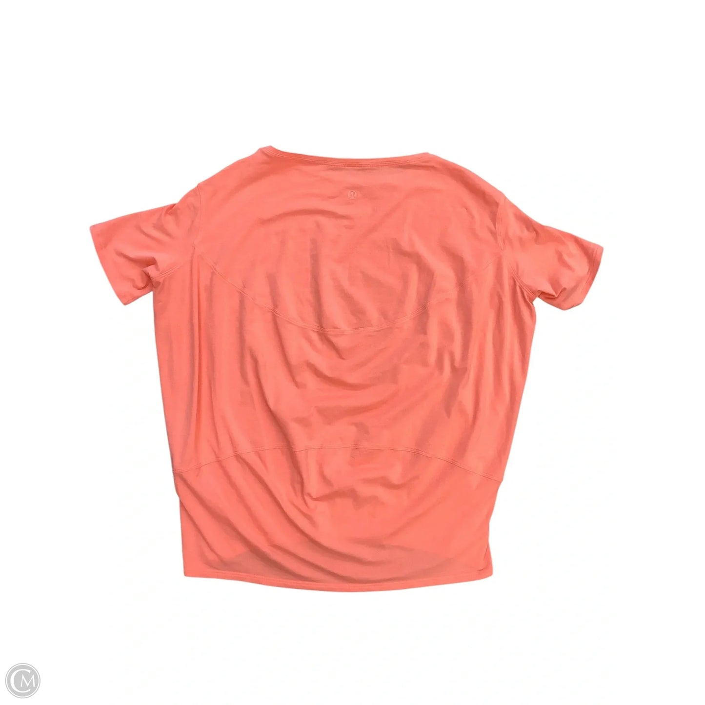 Athletic Top Short Sleeve By Lululemon In Peach, Size: 0