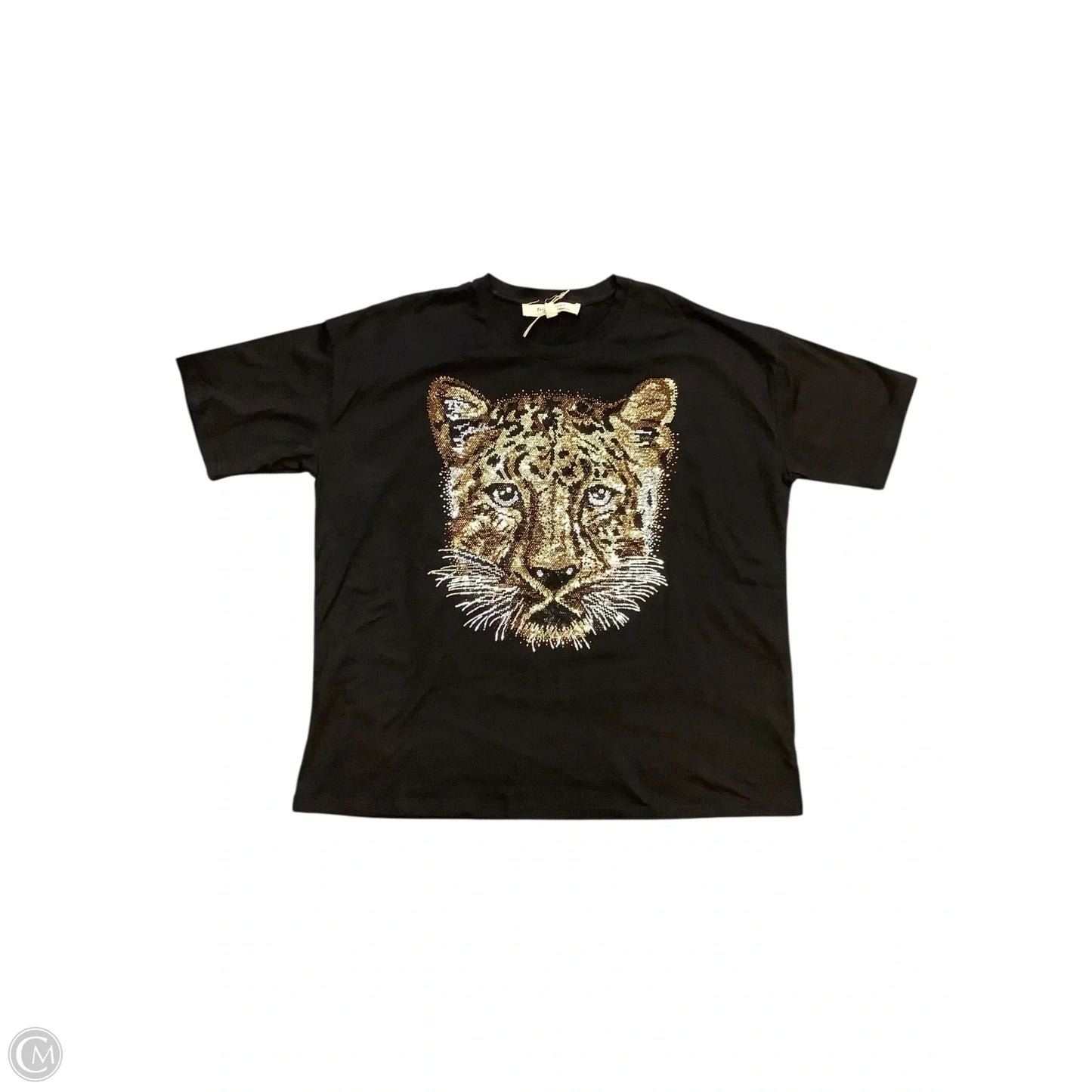 Top Short Sleeve By Clothes Mentor In Black, Size: L