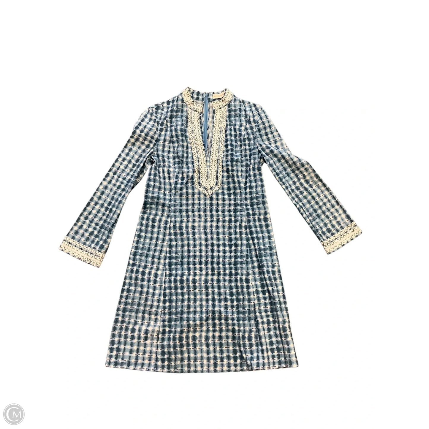 Dress Designer By Tory Burch In Blue & White, Size: 4
