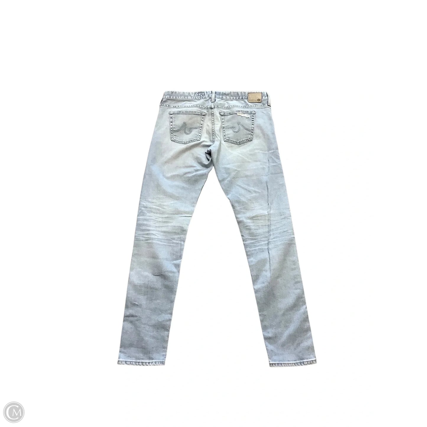 Jeans Straight By Adriano Goldschmied In Blue Denim, Size: 8