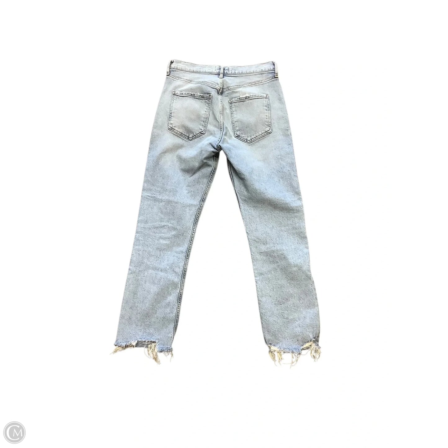 Jeans Straight By Agolde In Blue Denim, Size: 4