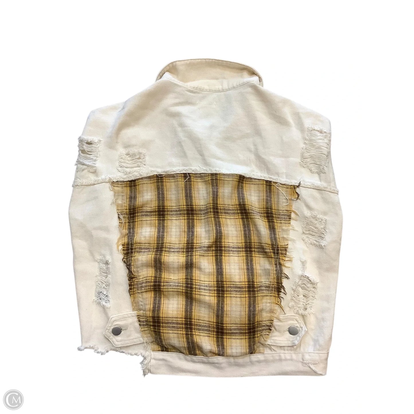 Jacket Denim By Pol In Cream, Size: S