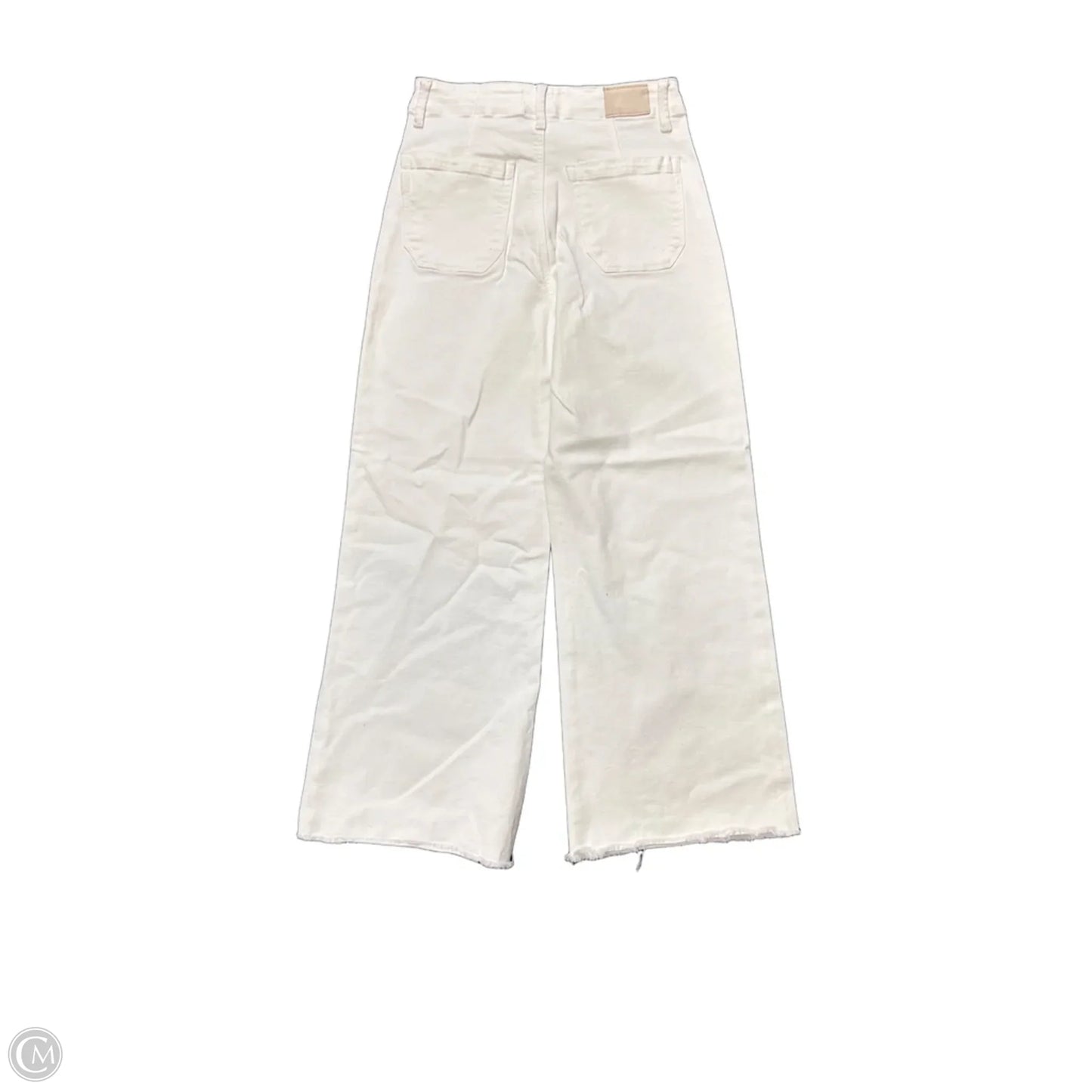 Jeans Wide Leg By Paige In White, Size: 2