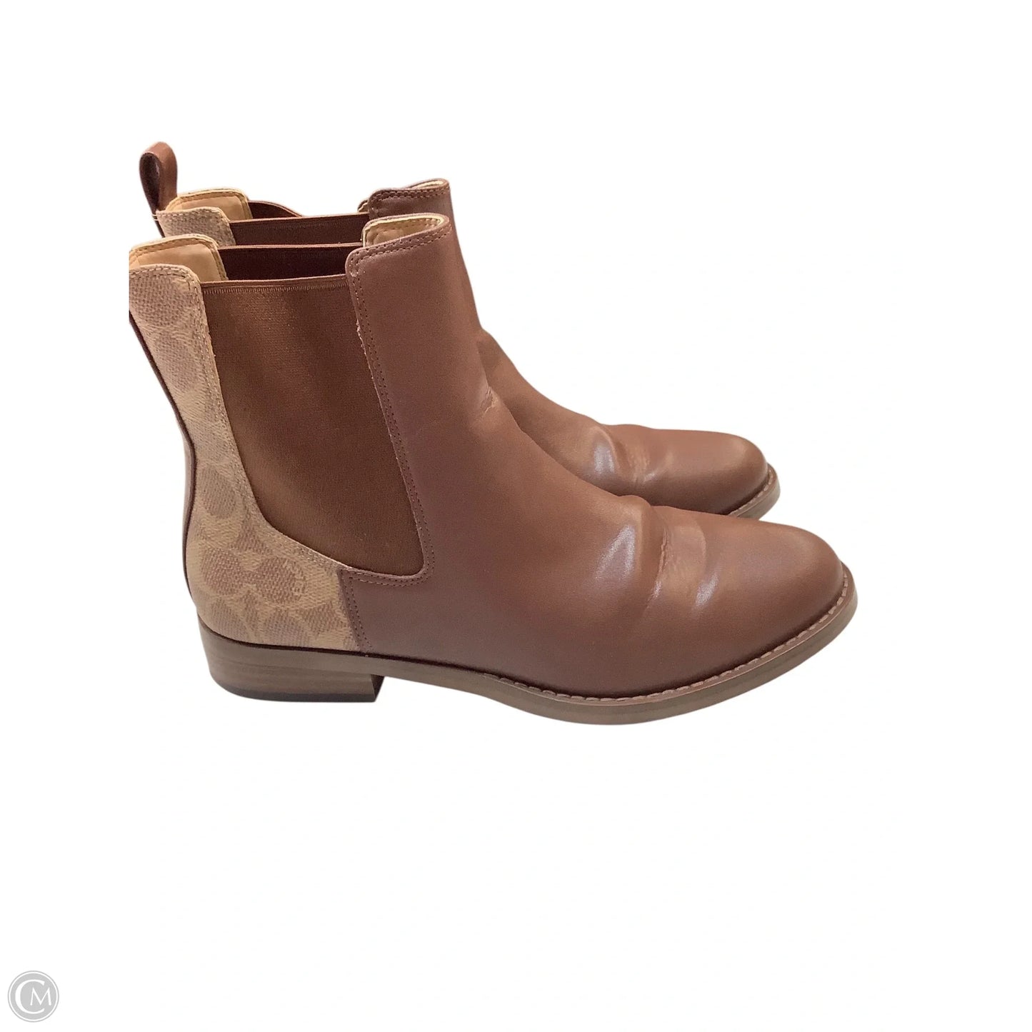 Boots Designer By Coach In Brown, Size: 8