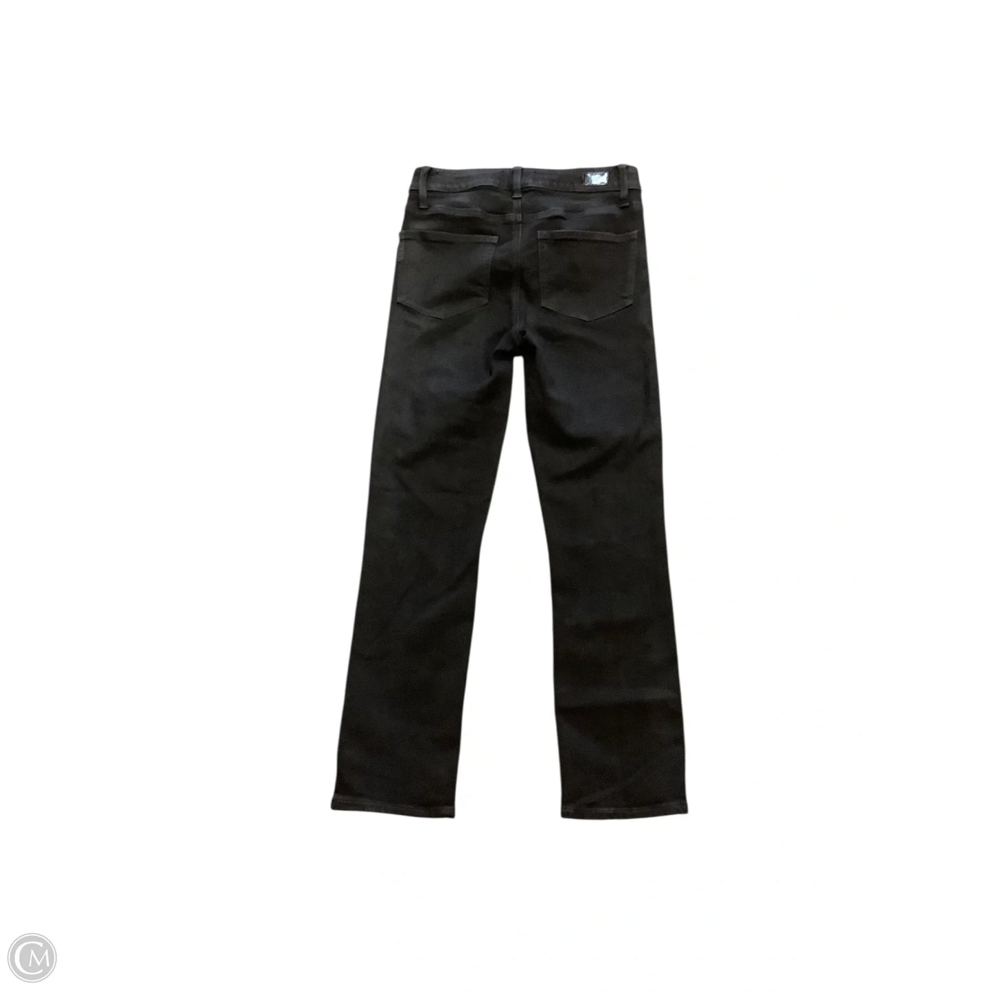 Jeans Straight By Paige In Black Denim, Size: 4