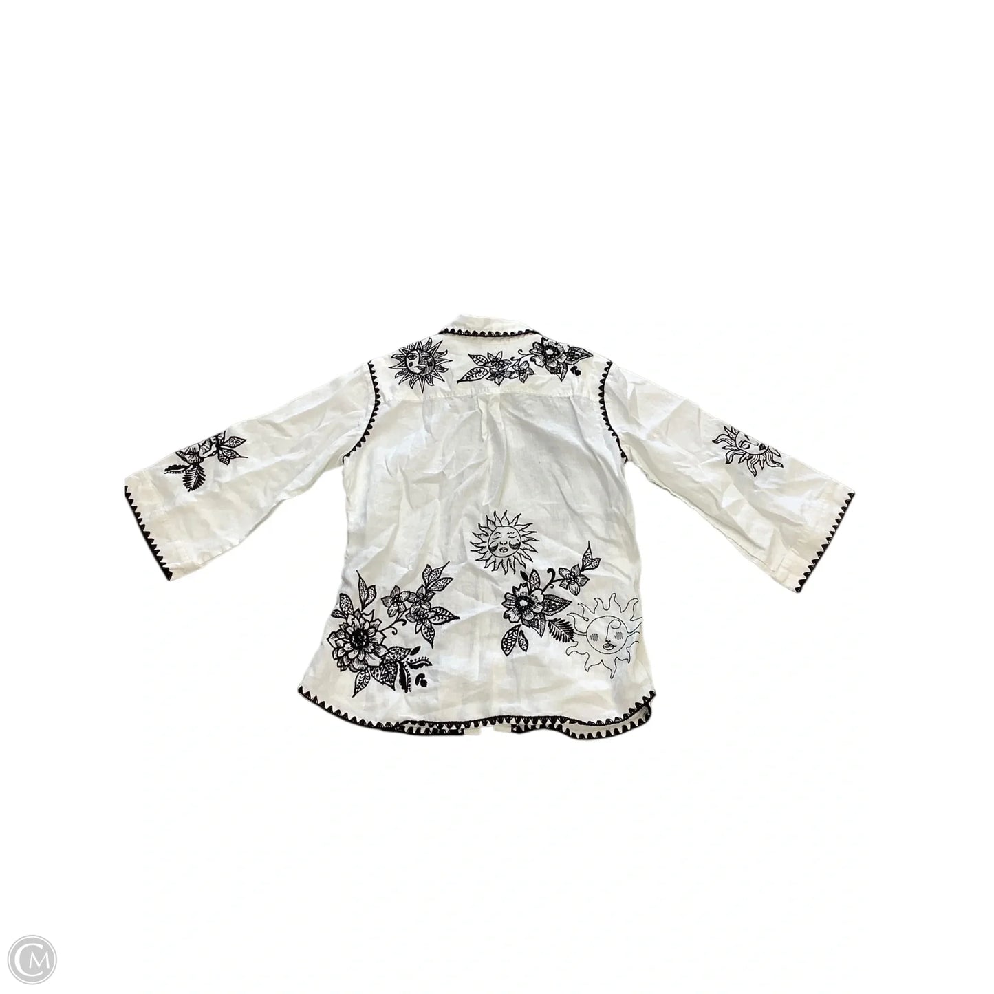 Top Long Sleeve By Johnny Was In White, Size: S