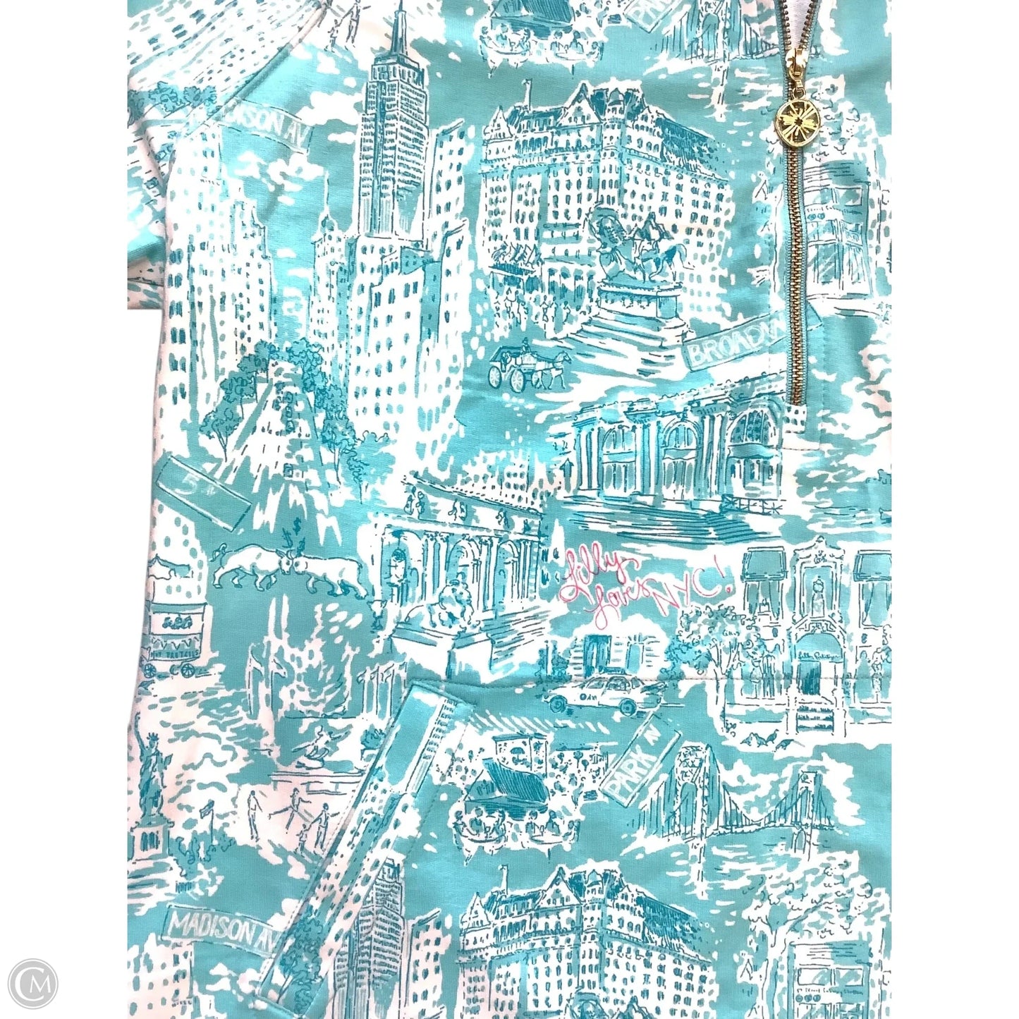 Top Long Sleeve Designer By Lilly Pulitzer In Blue, Size: Xl