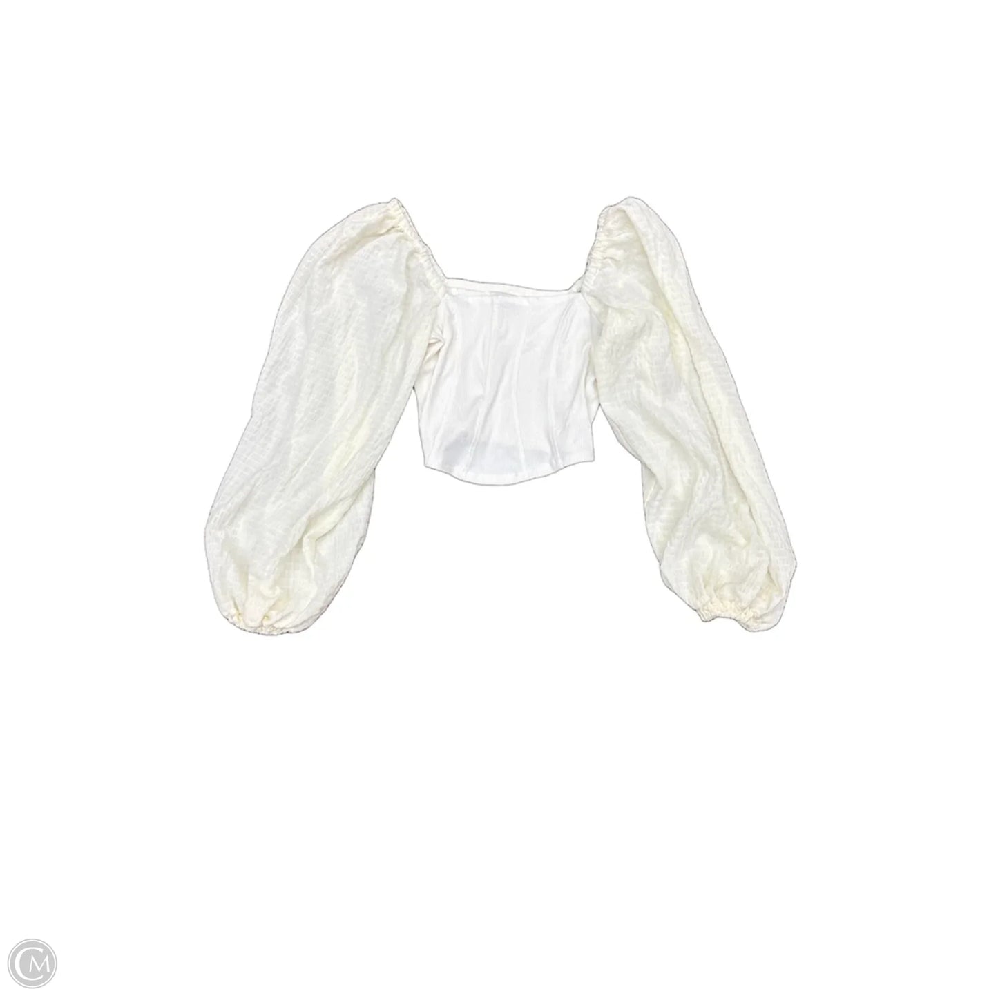 Top Long Sleeve By Urban Outfitters In Cream, Size: M