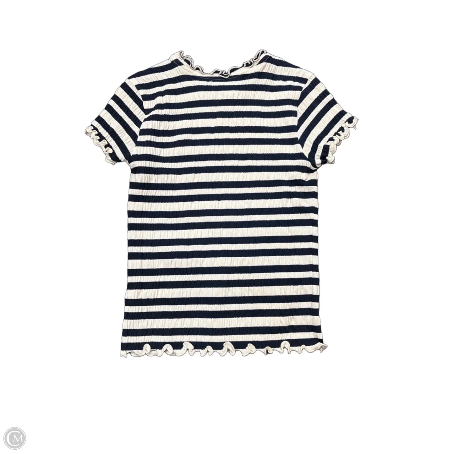 Top Short Sleeve By Nation In Striped Pattern, Size: S