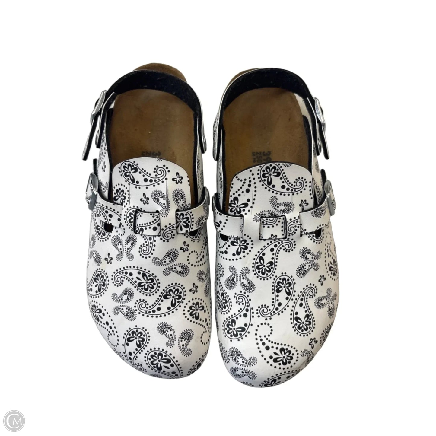Shoes Flats By Birkenstock In White, Size: 8.5