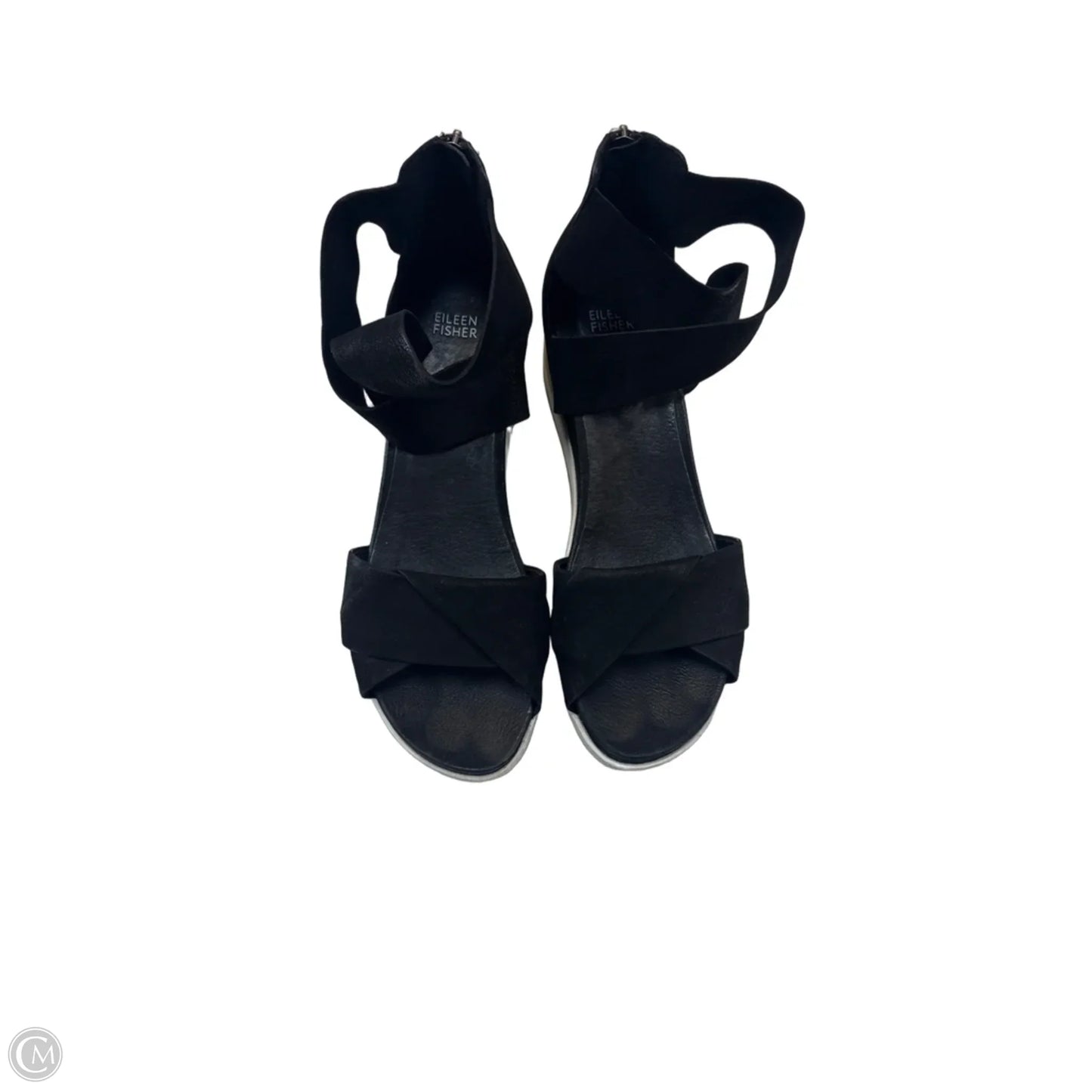 Sandals Heels Platform By Eileen Fisher In Black, Size: 11