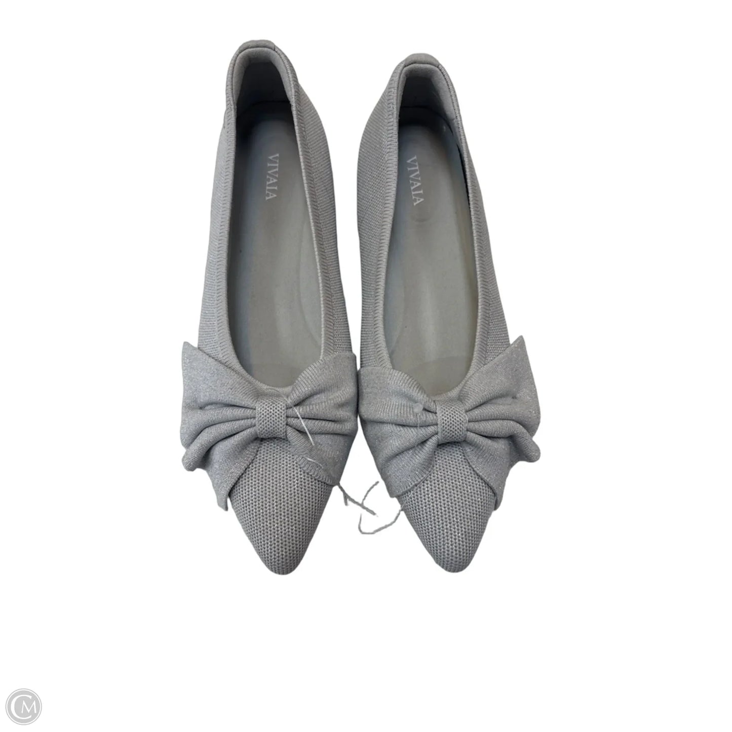 Shoes Flats By Vivaia In Silver, Size: 9