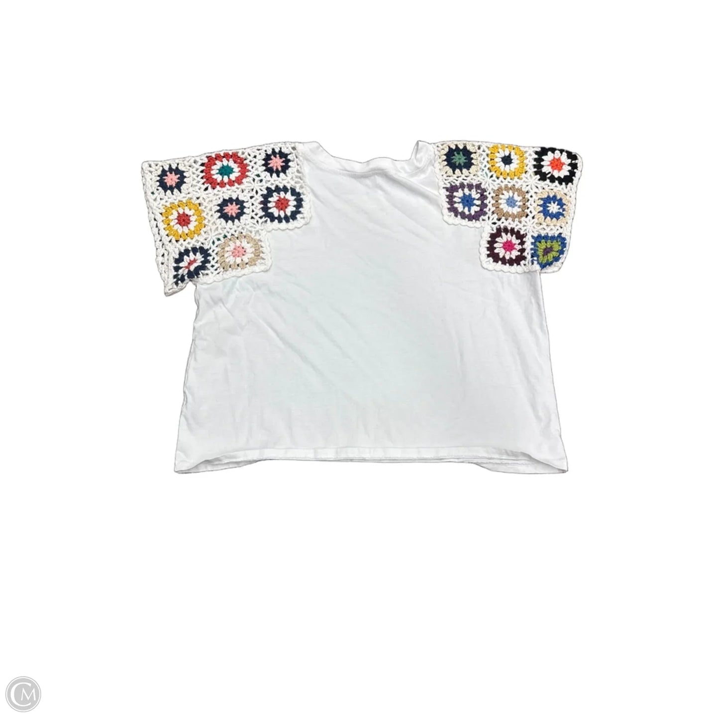 Top Short Sleeve By Entro In White, Size: L