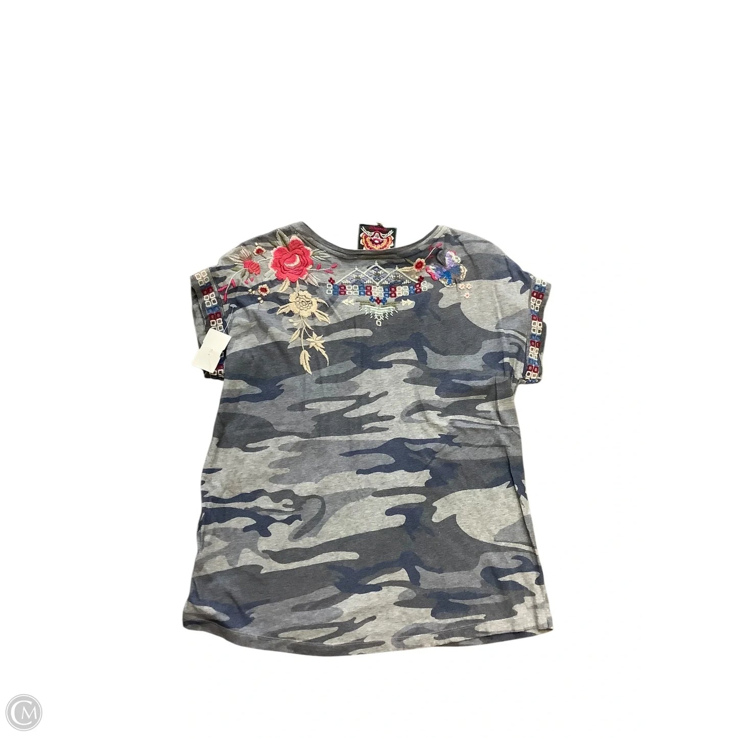 Top Short Sleeve By Johnny Was In Camouflage Print, Size: Xs