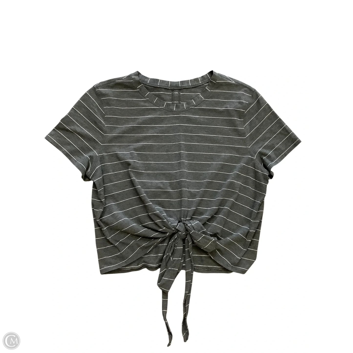 Athletic Top Short Sleeve By Lululemon In Grey, Size: 0