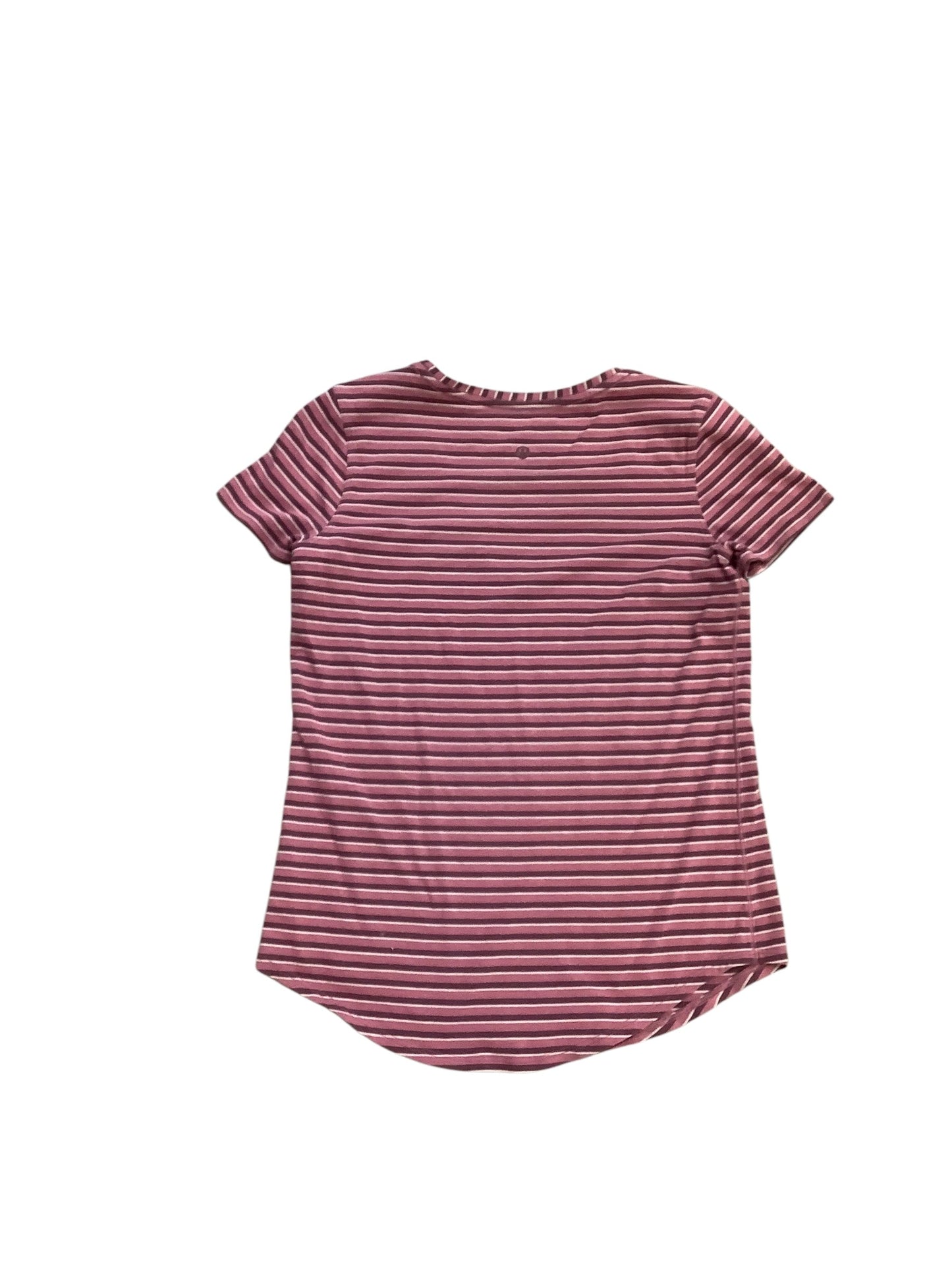 Athletic Top Short Sleeve By Lululemon In Pink & Purple