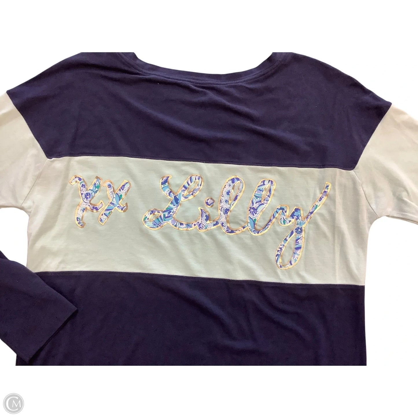 Top Long Sleeve Designer By Lilly Pulitzer In Blue, Size: S