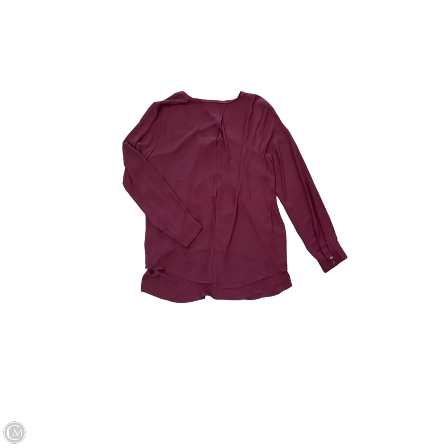 Blouse Long Sleeve By White House Black Market In Red, Size: M