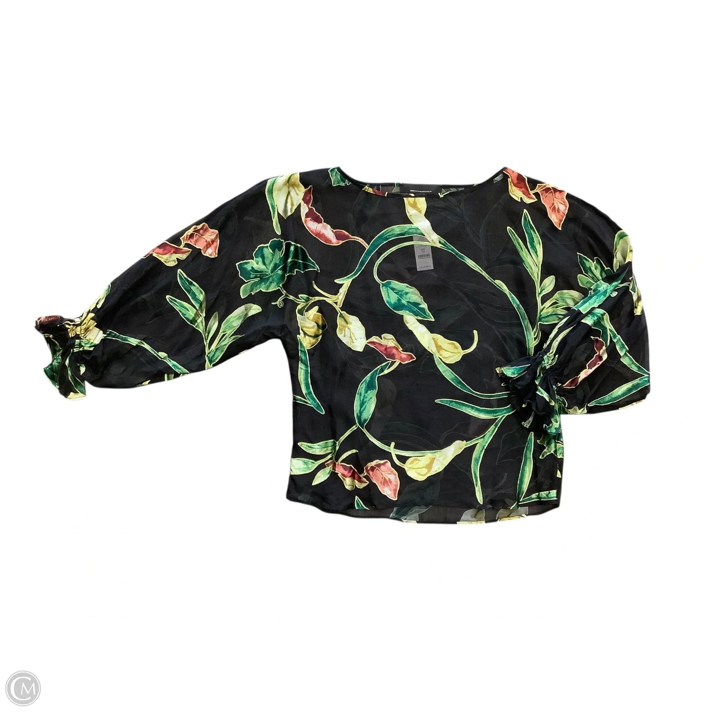 Blouse Long Sleeve By White House Black Market In Black, Size: Xs