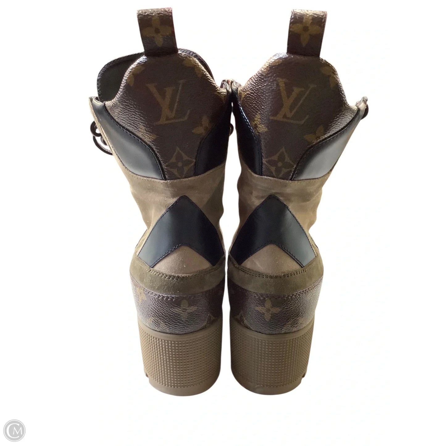 Boots Luxury Designer By Louis Vuitton In Tan, Size: 41(10)