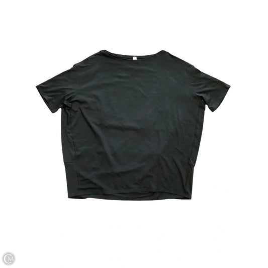 Athletic Top Short Sleeve By Lululemon In Black, Size: 8