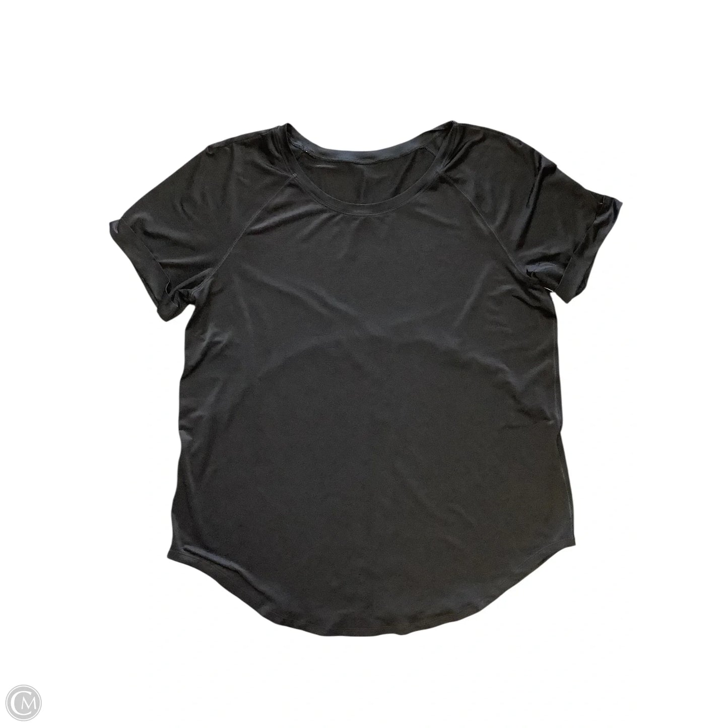 Athletic Top Short Sleeve By Lululemon In Black, Size: M