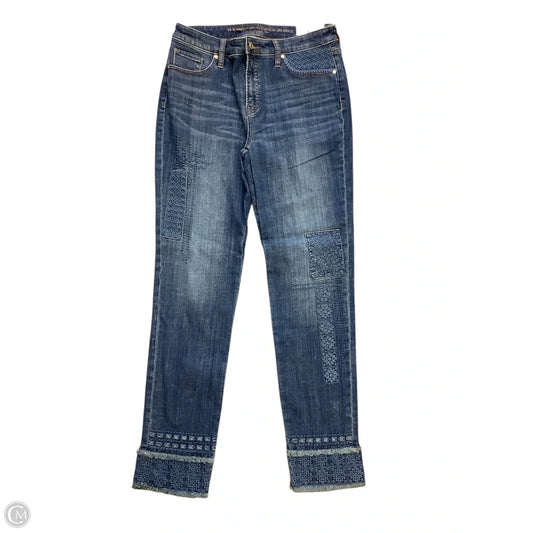 Jeans Straight By Chicos In Blue Denim, Size: 6l