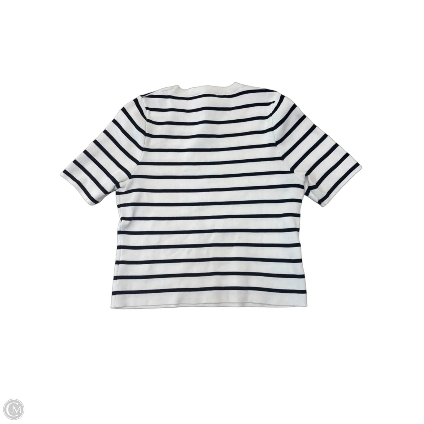 Top Short Sleeve By Happily Grey In Black & White, Size: Xl
