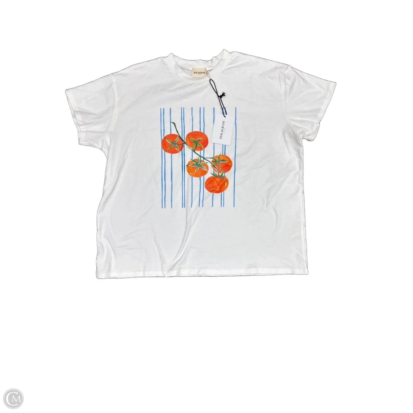 Top Short Sleeve Basic By Polagram In White, Size: L