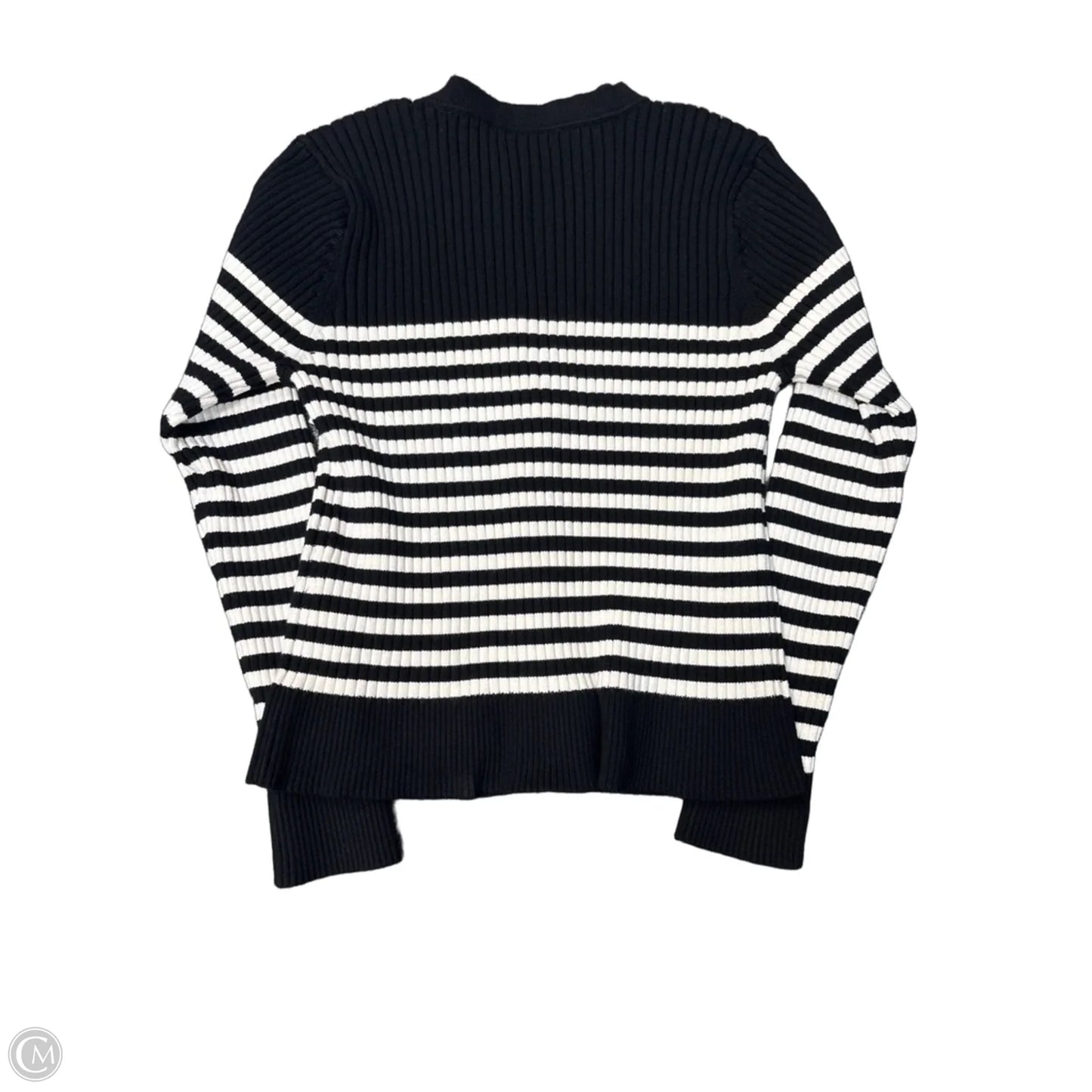 Sweater Cardigan By White House Black Market In Black & White, Size: Xl