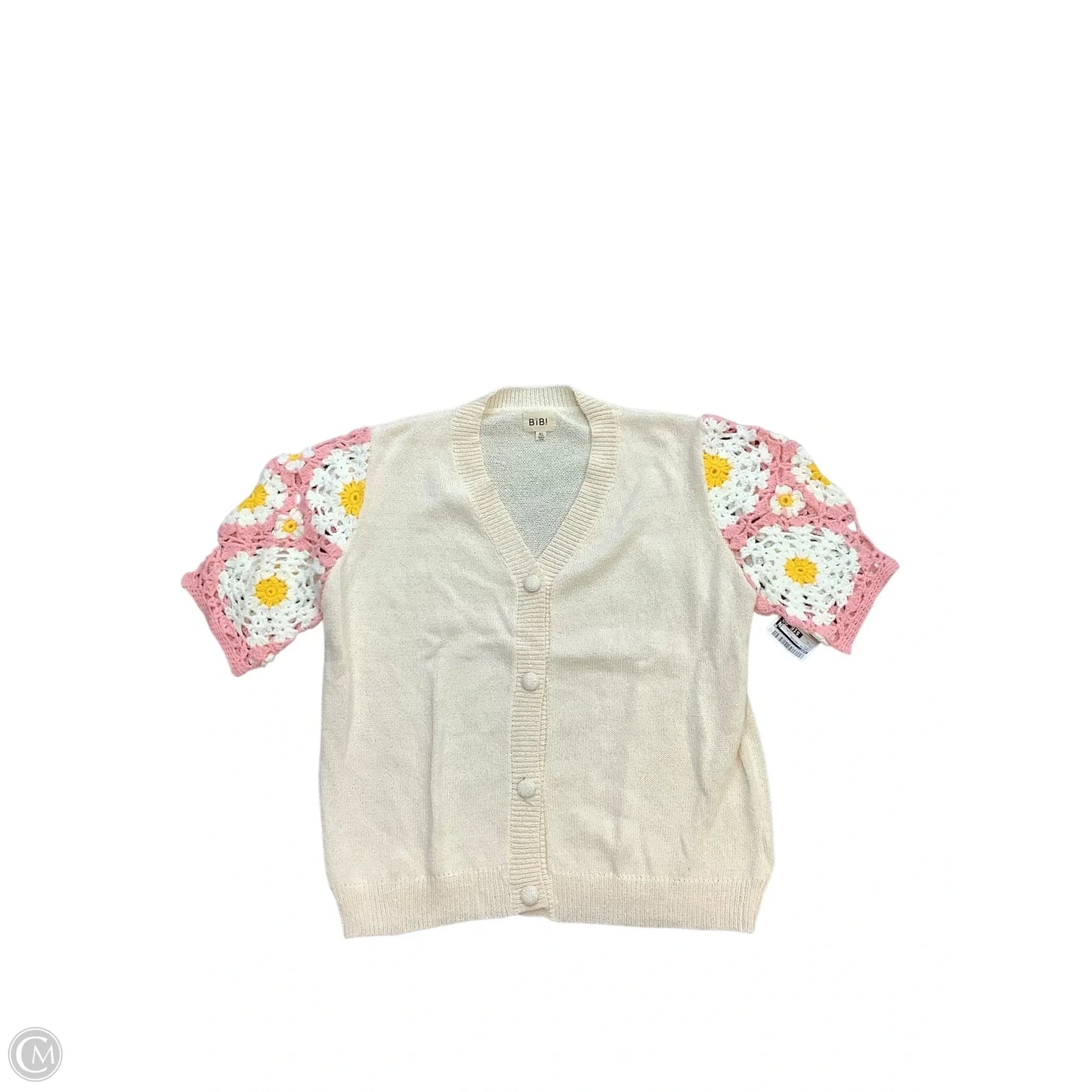 Sweater Cardigan By Bibi In Cream, Size: Xl