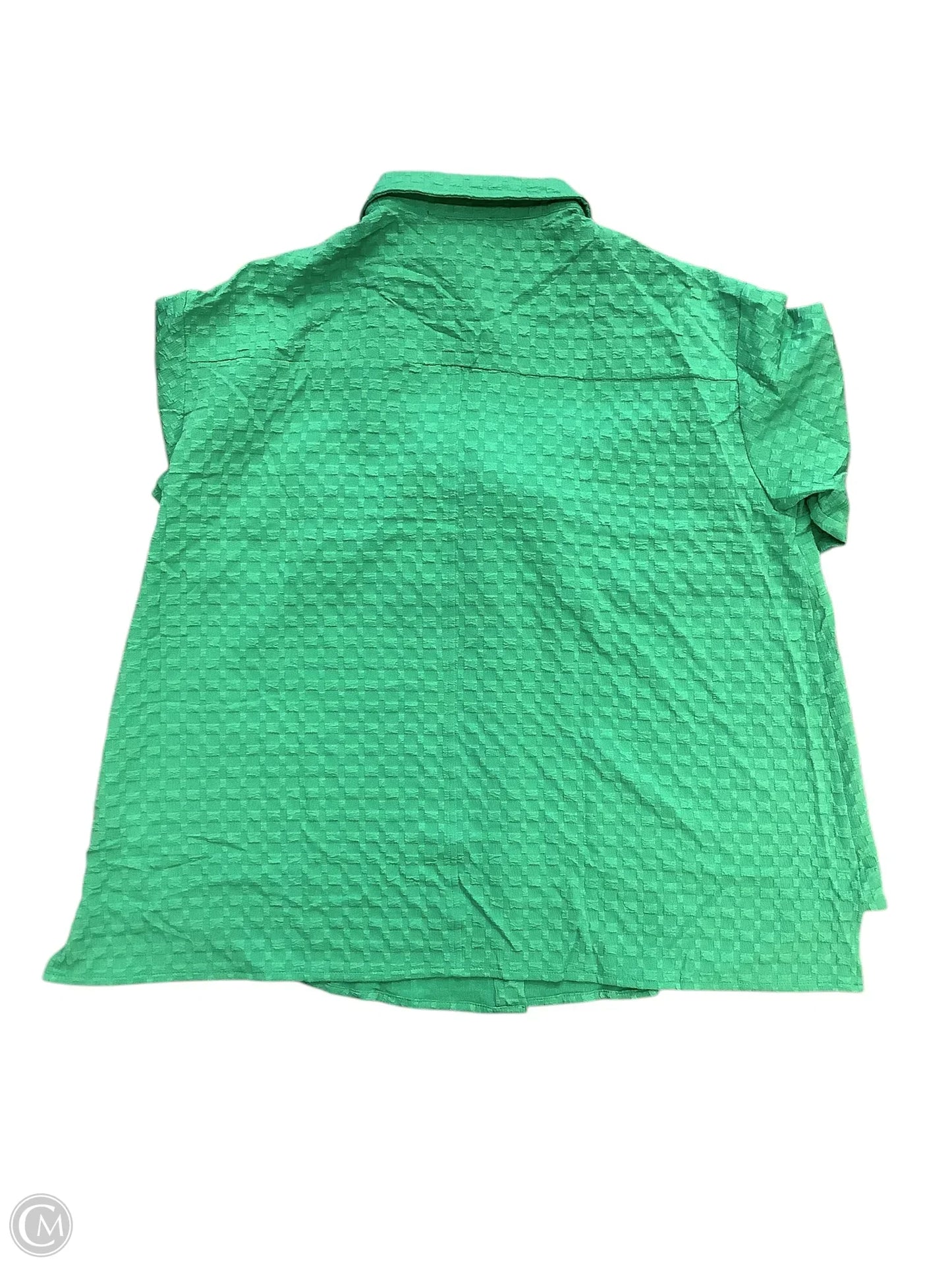 Blouse Long Sleeve By Davi & Dani In Green Size 2x