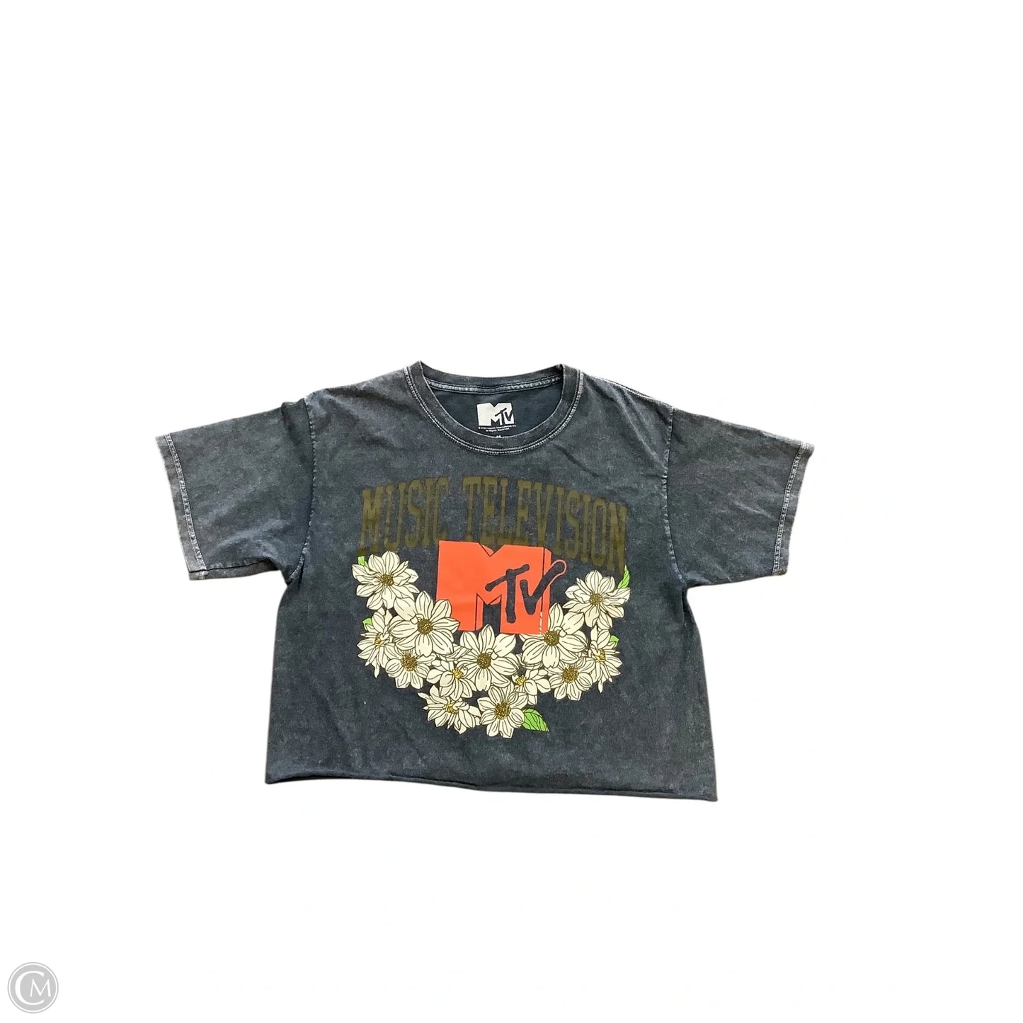 Top Short Sleeve Basic By Clothes Mentor In Grey, Size: M