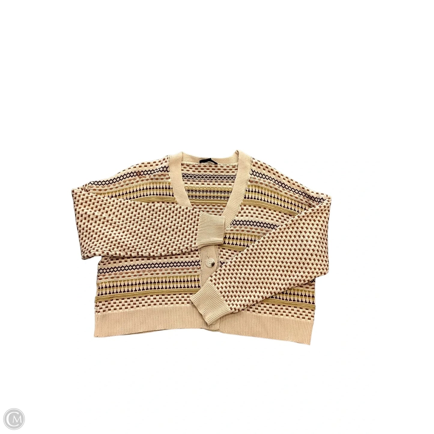 Sweater Cardigan By Blue Blush In Tan, Size: L