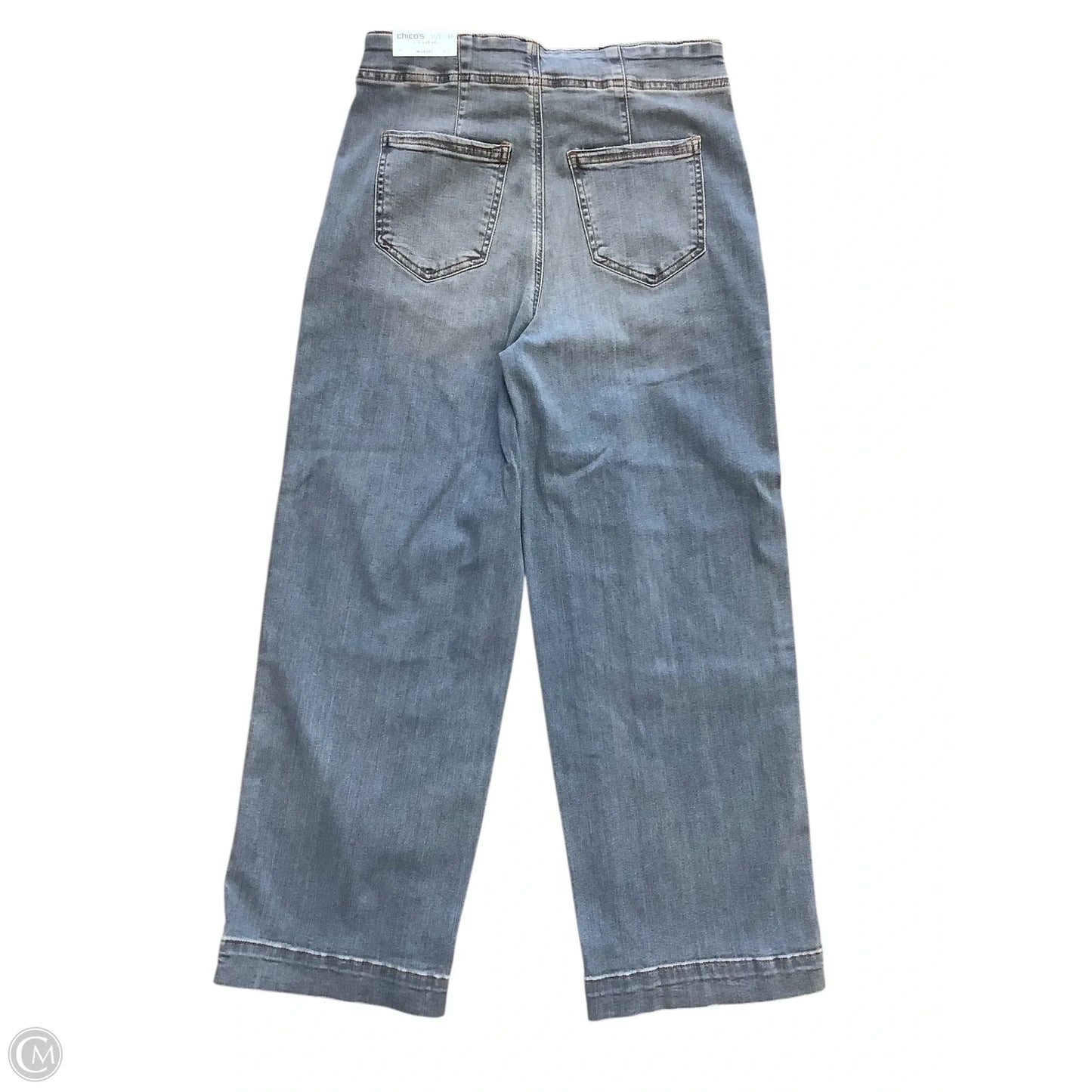 Jeans Wide Leg By Chicos In Blue Denim, Size: 4