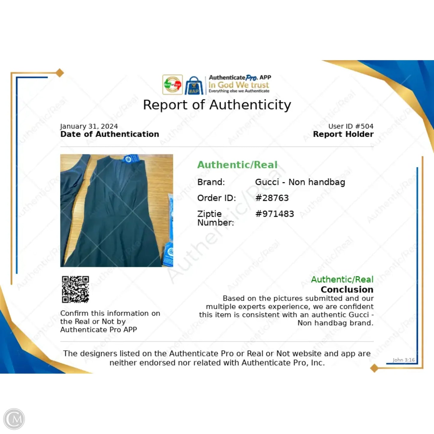 Dress Luxury Designer By Gucci In Black, Size: M