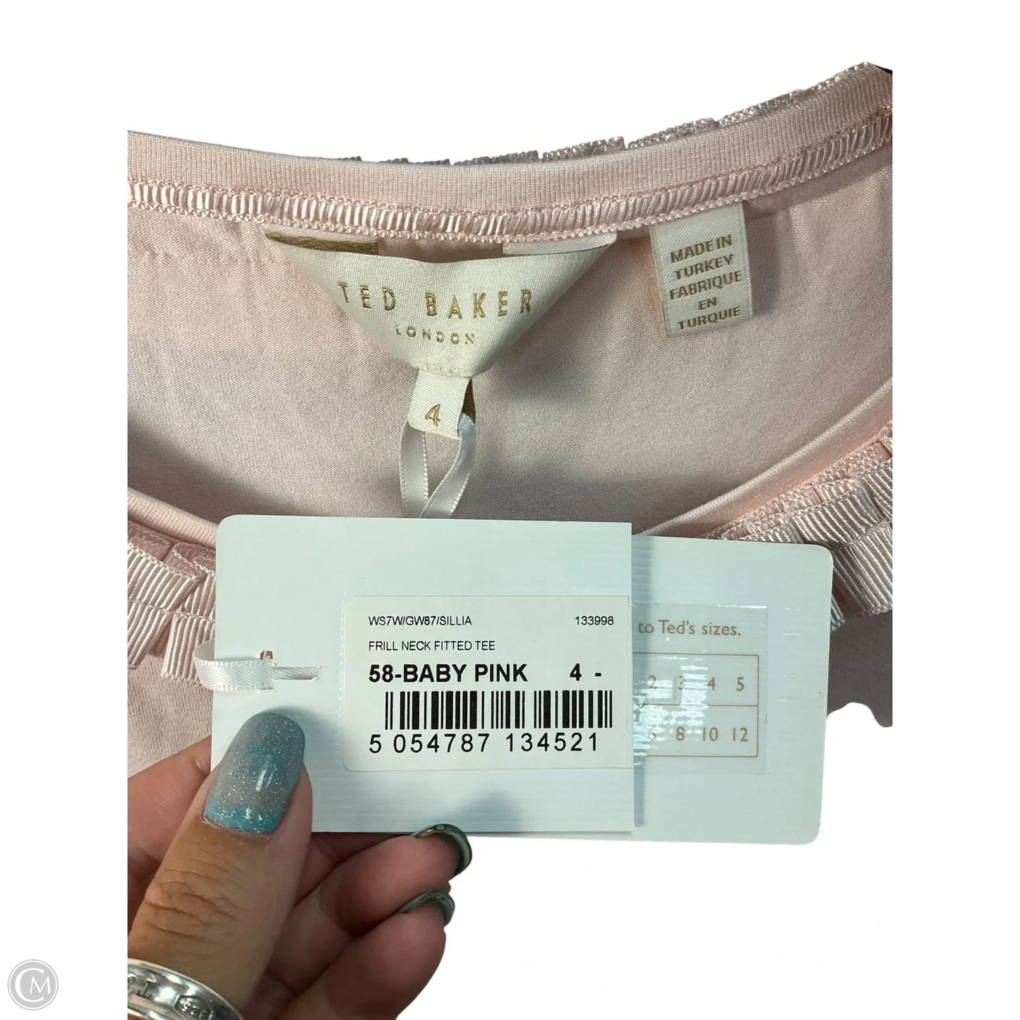 Top Short Sleeve By Ted Baker In Pink, Size: L