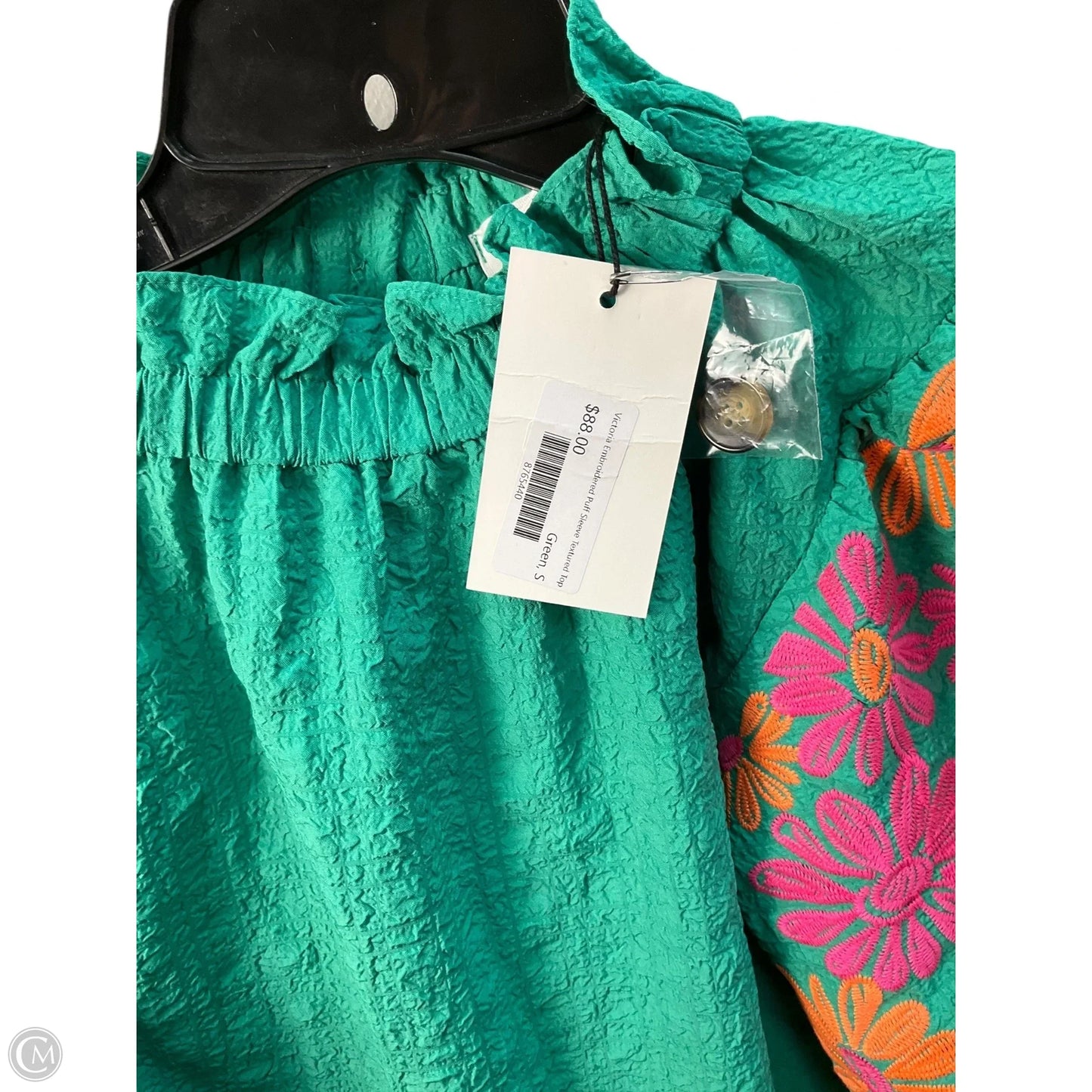 Top Short Sleeve By Thml In Green & Orange, Size: S