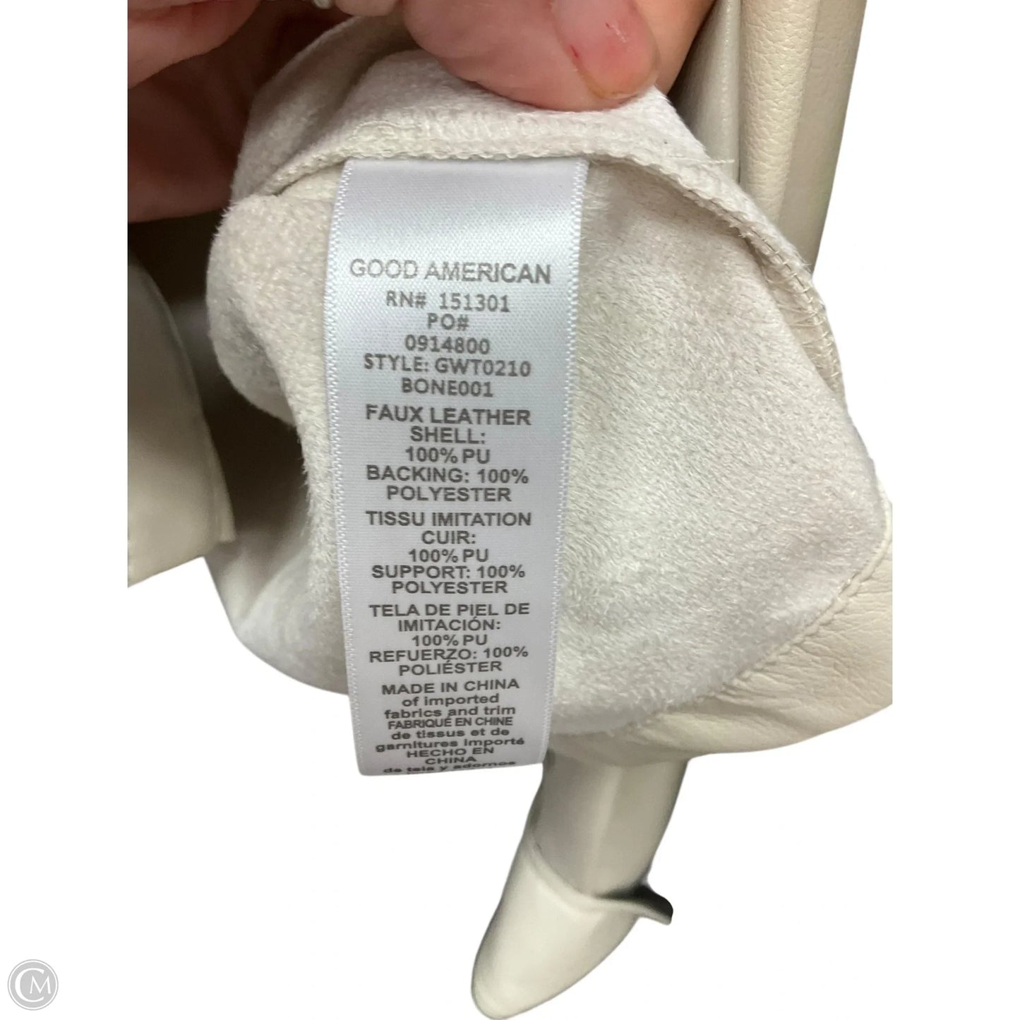 Jacket Shirt By Good American In Cream, Size: S