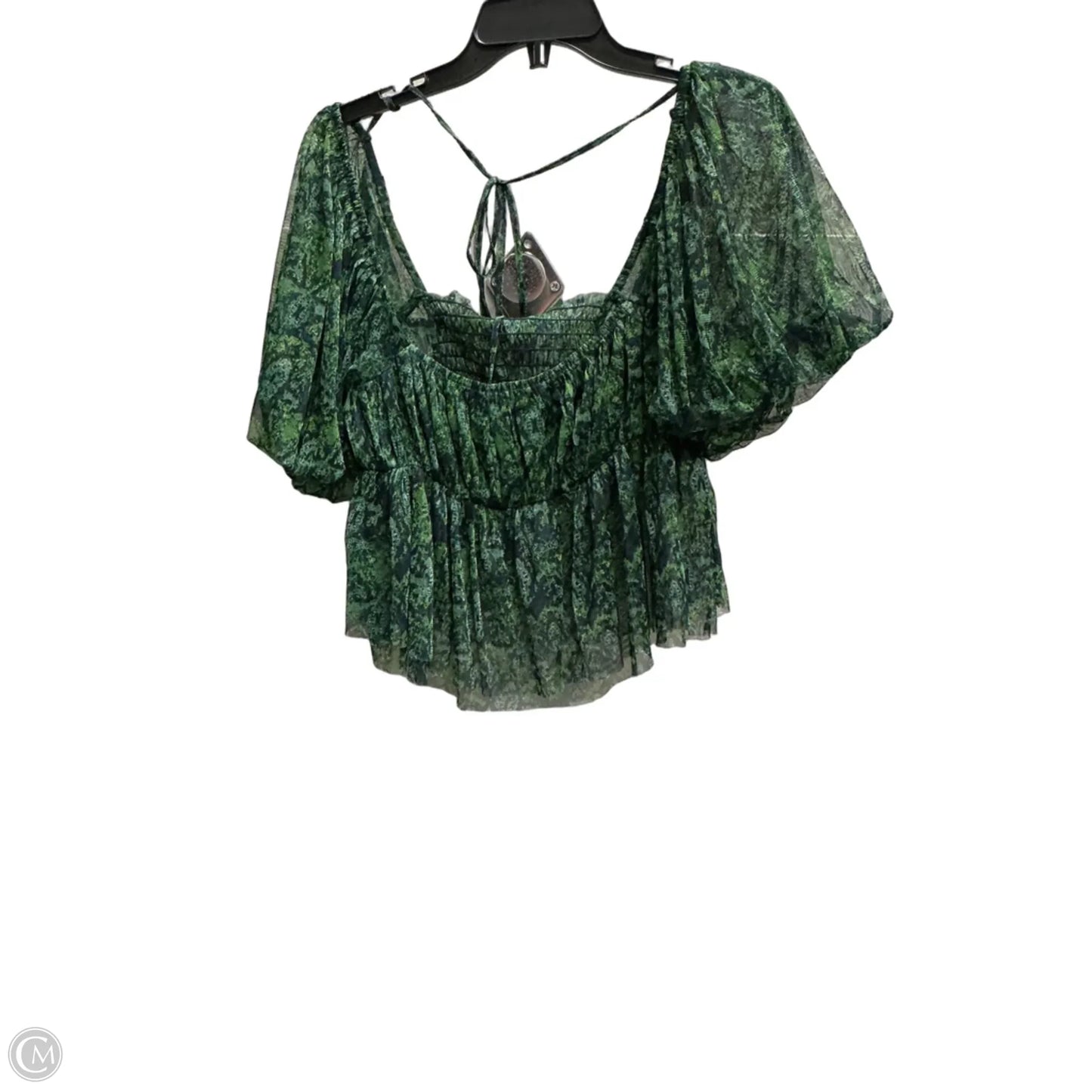 Top Short Sleeve By Free People In Green, Size: M