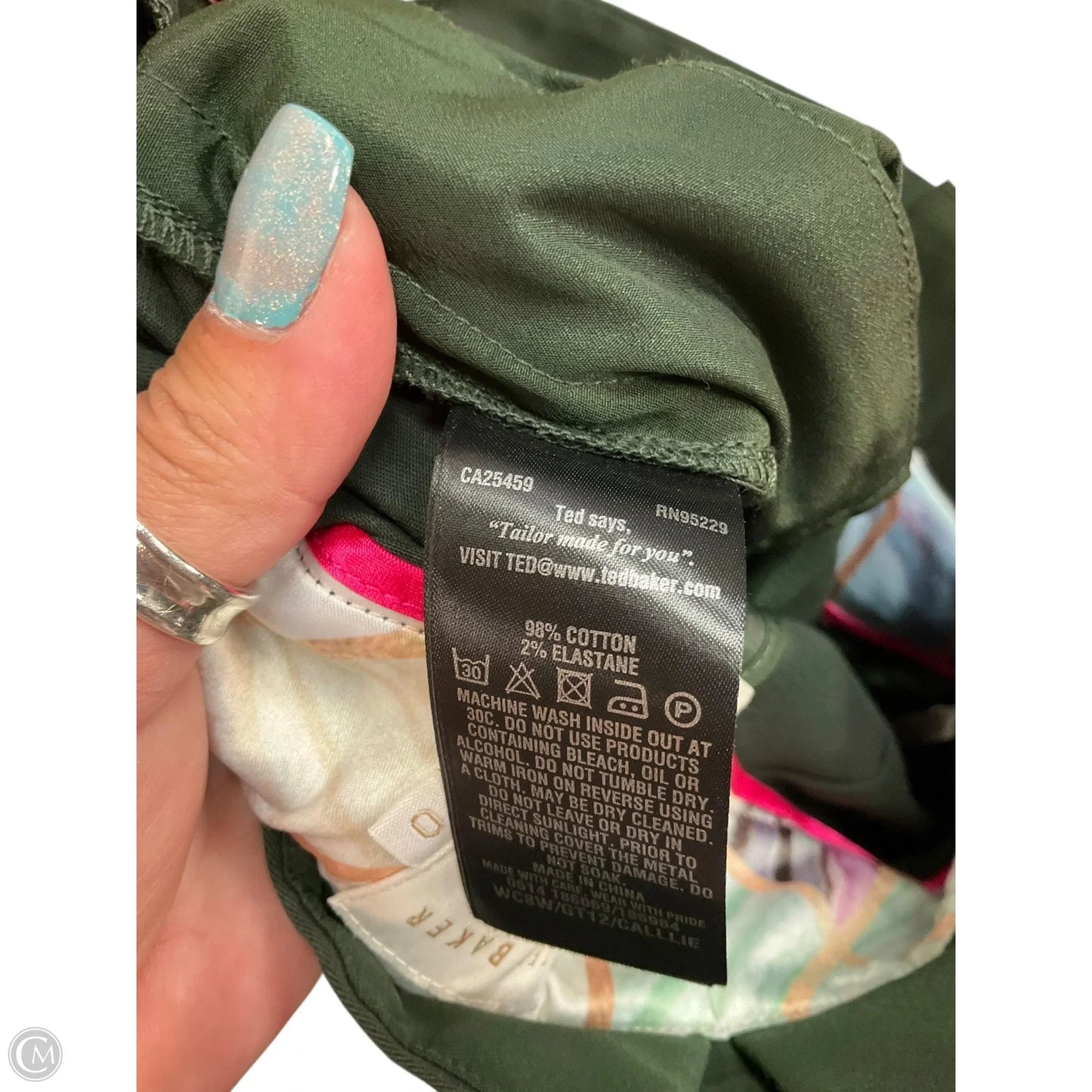 Pants Wide Leg By Ted Baker In Green, Size: 0
