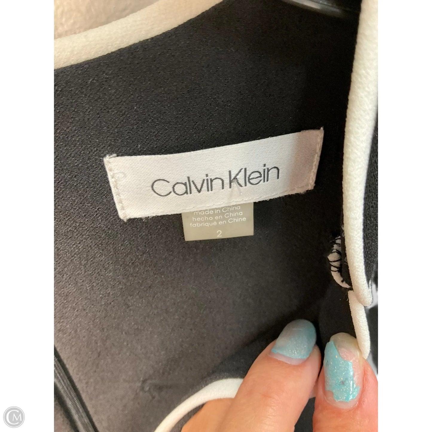 Dress Work By Calvin Klein In Black, Size: 2