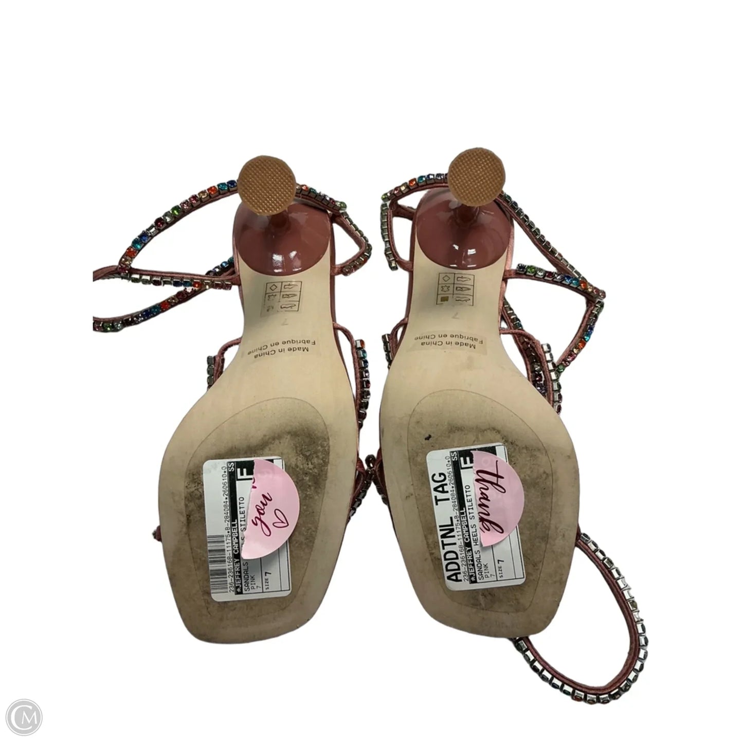 Sandals Heels Stiletto By Jeffrey Campbell In Pink, Size: 7